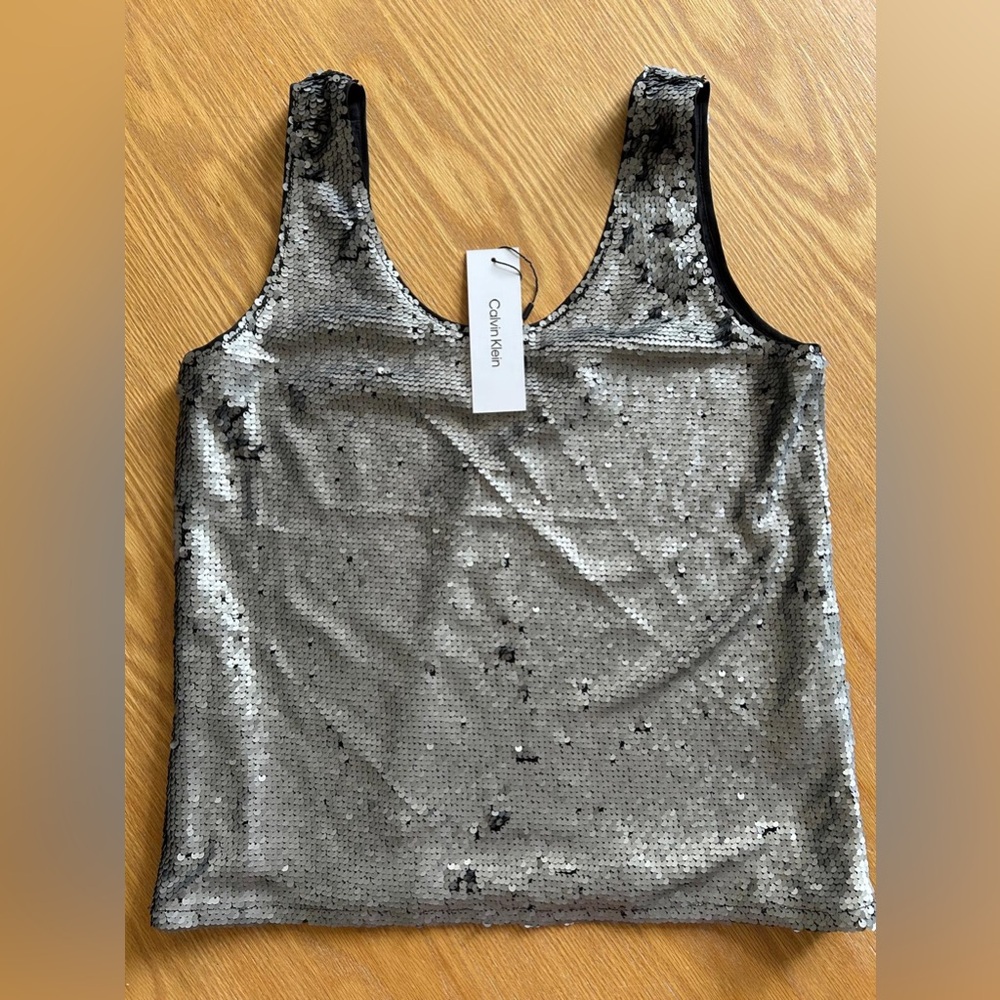 NWT sequin top. Calvin Klein